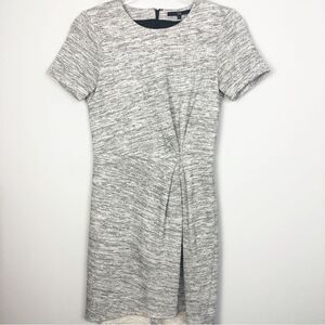TIBI | Heathered Gray & Black Short Sleeve Dress Twist Detail Women’s Size 2